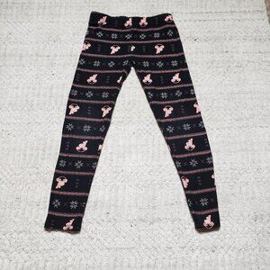 SO Kids Black and Pink Patterned Leggings Size 8